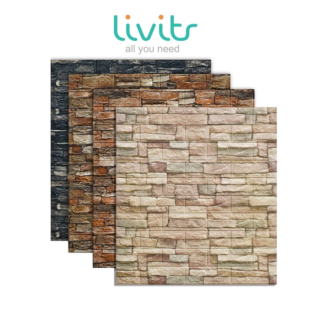 WALLPAPER BATA BATU ALAM | 3D XPE FOAM WALLPAPER MOTIF BATU | 3D WALL STICKER | STIKER WALLPAPER 3D 