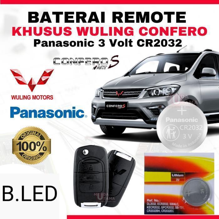 B.LED Baterai Remote Mobil WULING CONFERO - ORIGINAL P4.N4.S0.N1C CR2032 3 Volt | Battery Remote WUL