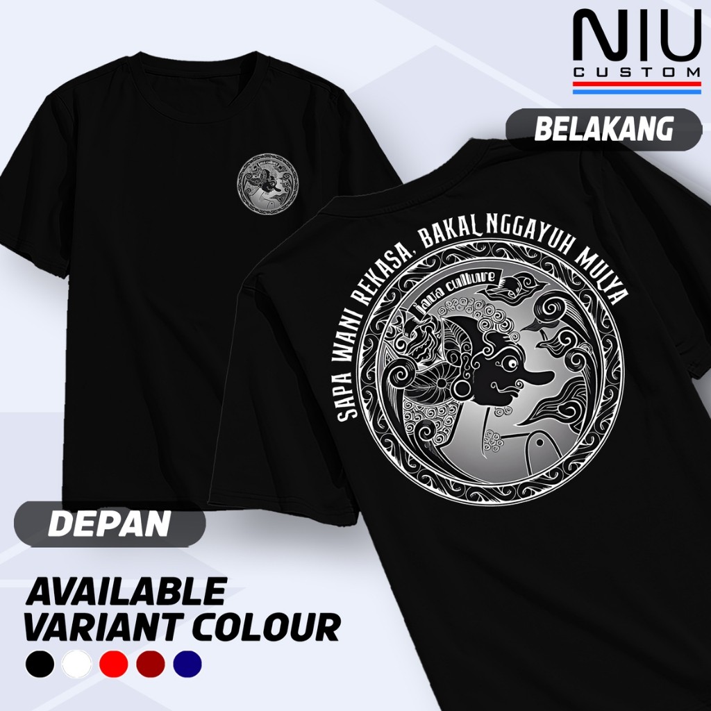 KAOS WAYANG KULIT JAWA / KAOS KATA KATA JAWA Marang Wayang / KAOS Ajining Unisex