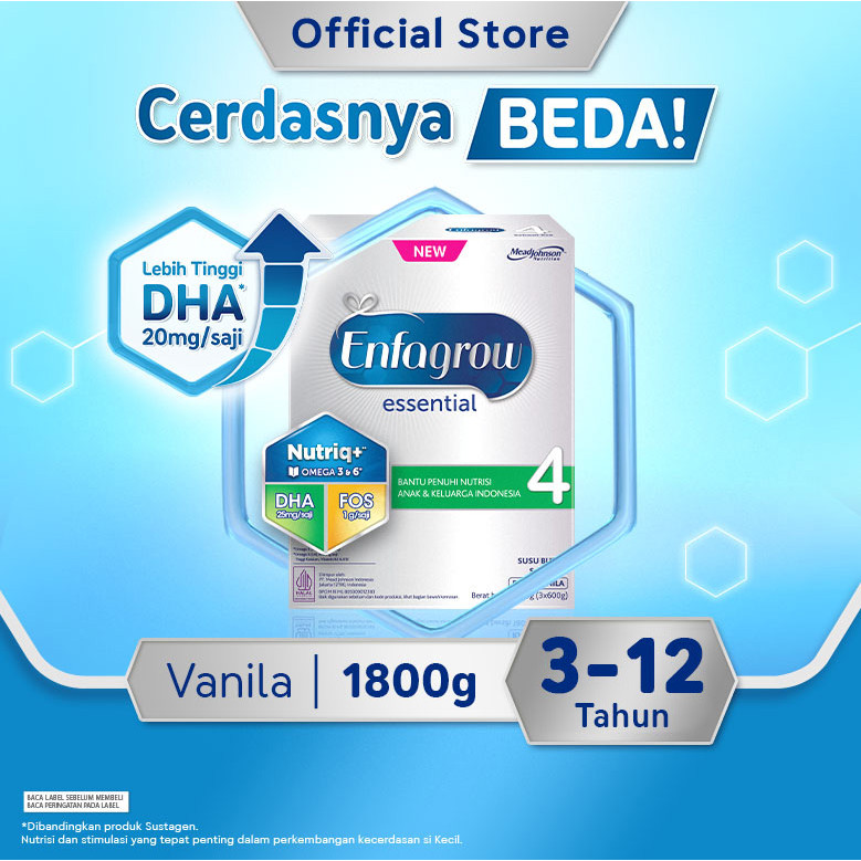 Enfagrow Essential 4 Susu Formula Rasa Vanila 1800gr