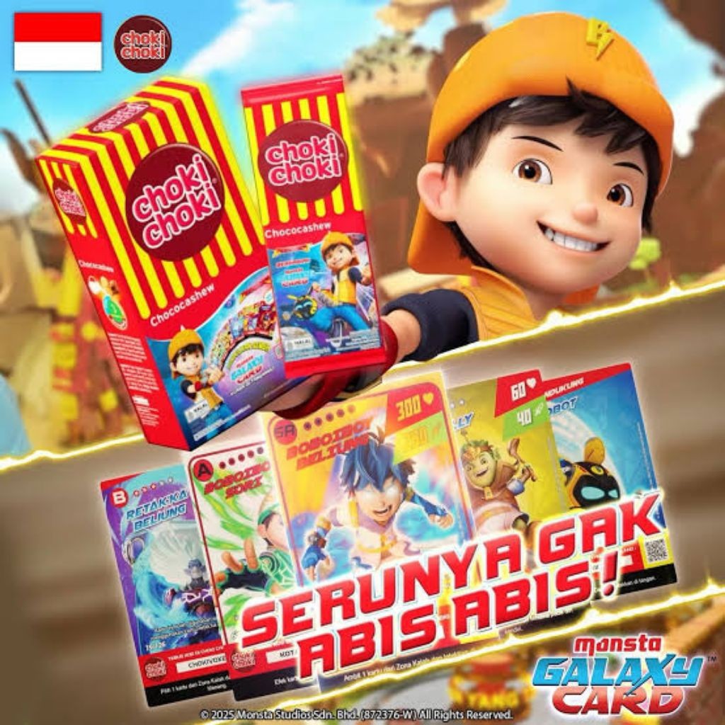 CHOKI CHOKI EDISI KARTU BOBOIBOY MEDALLION MONSTA GALAXY CARD