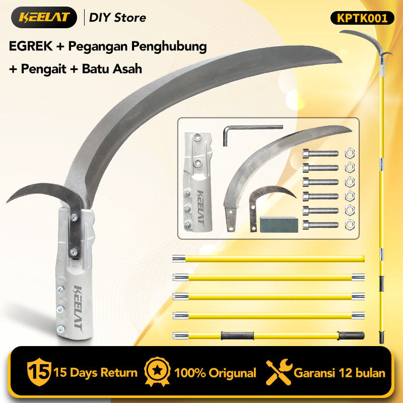 KEELAT  EGREK Pisau egrek sawit PALM KING PRO Fullset  Original