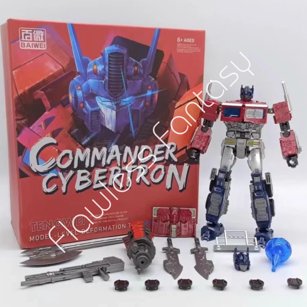 Baiwei Transformers TW1027 TW-1027 Commander Cybertron Optimus Prime Model Level Deformation Full We
