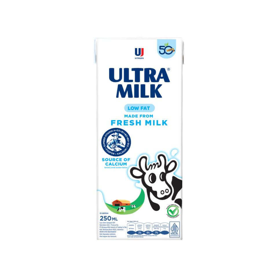 Ultra Milk Susu UHT Low-Fat 250 ml
