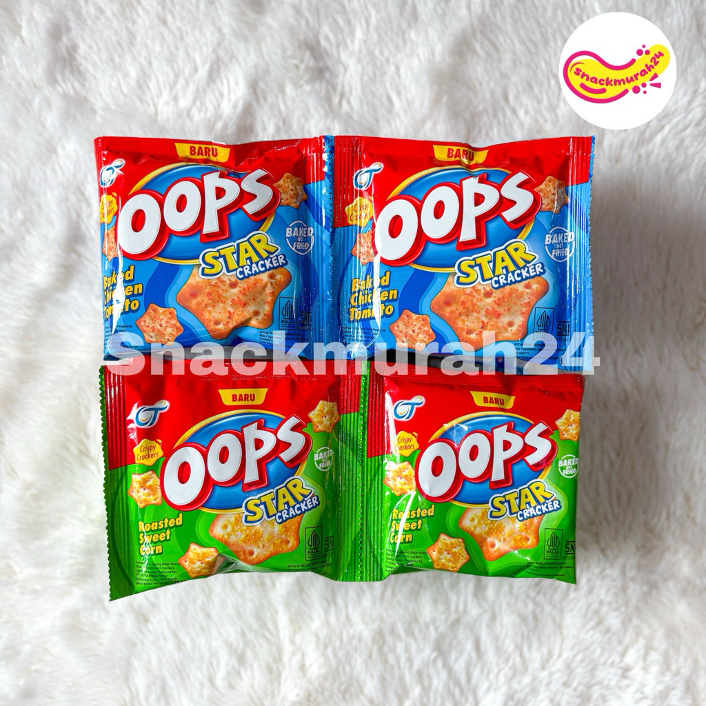 [Renceng] Oops Star Crackers 1 Renceng Isi 10 PCS X 10 Gram