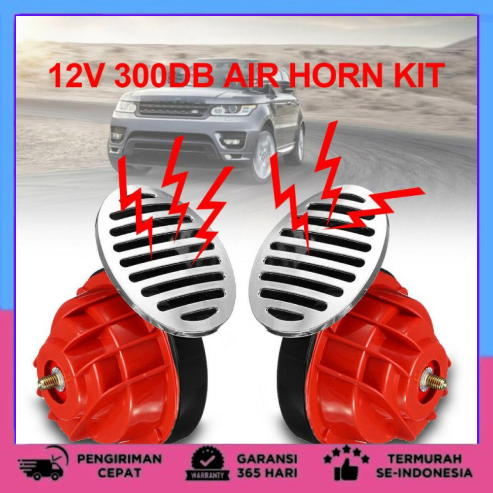 2 Pcs Klakson Mobil Type-R Klakson Mobil Model Snail Loud Horn 12V 300dB 2 PCS