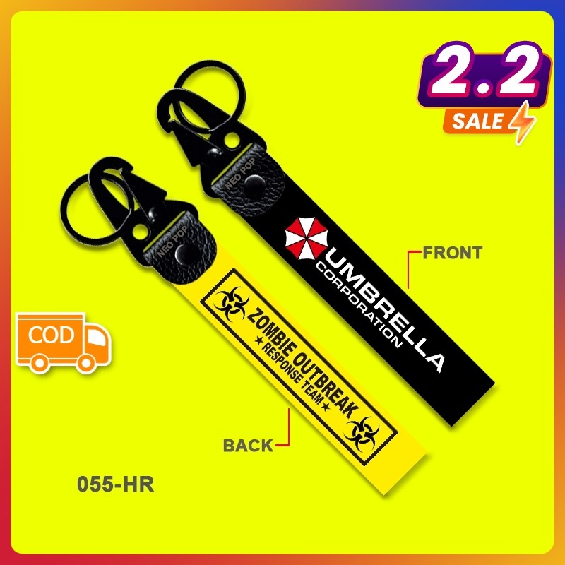 GANTUNGAN KUNCI PREMIUM LOGO UMBRELLA CORPORATION KEY CHAIN TAG STRAP HOLDER SEPEDA MOTOR MOBIL REMO