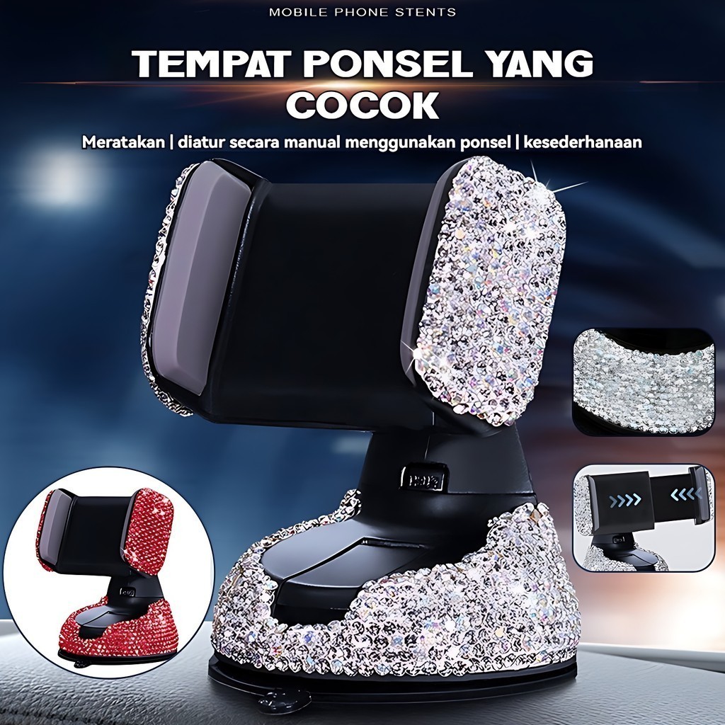 HJ - Handphone Holder Mobil Full Bling 360° Holder Mobil Universal Garansi Original / holder hp mobi