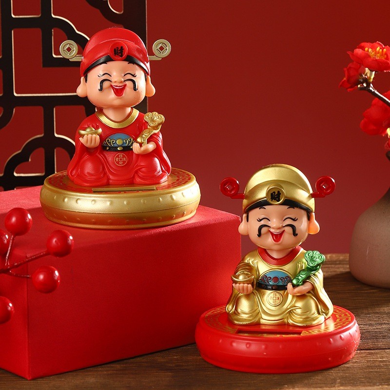 Pajangan Caisen Dewa Rezeki Caisen Chai Sen Rezeki Patung Solar Caishen Dewa Rezeki Pajanga Dashboar