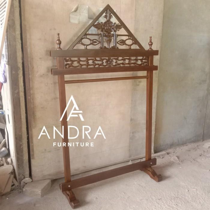 Gawangan Kain Gawangan Baju Ukir Unik Klasik Gantungan Kayu Jati