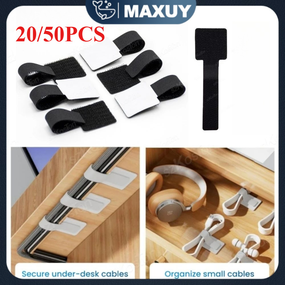 20/50 Pcs Klip kabel organizer tempel dinding jepitan cable clamp clip kleman perapih cabel tanpa pa