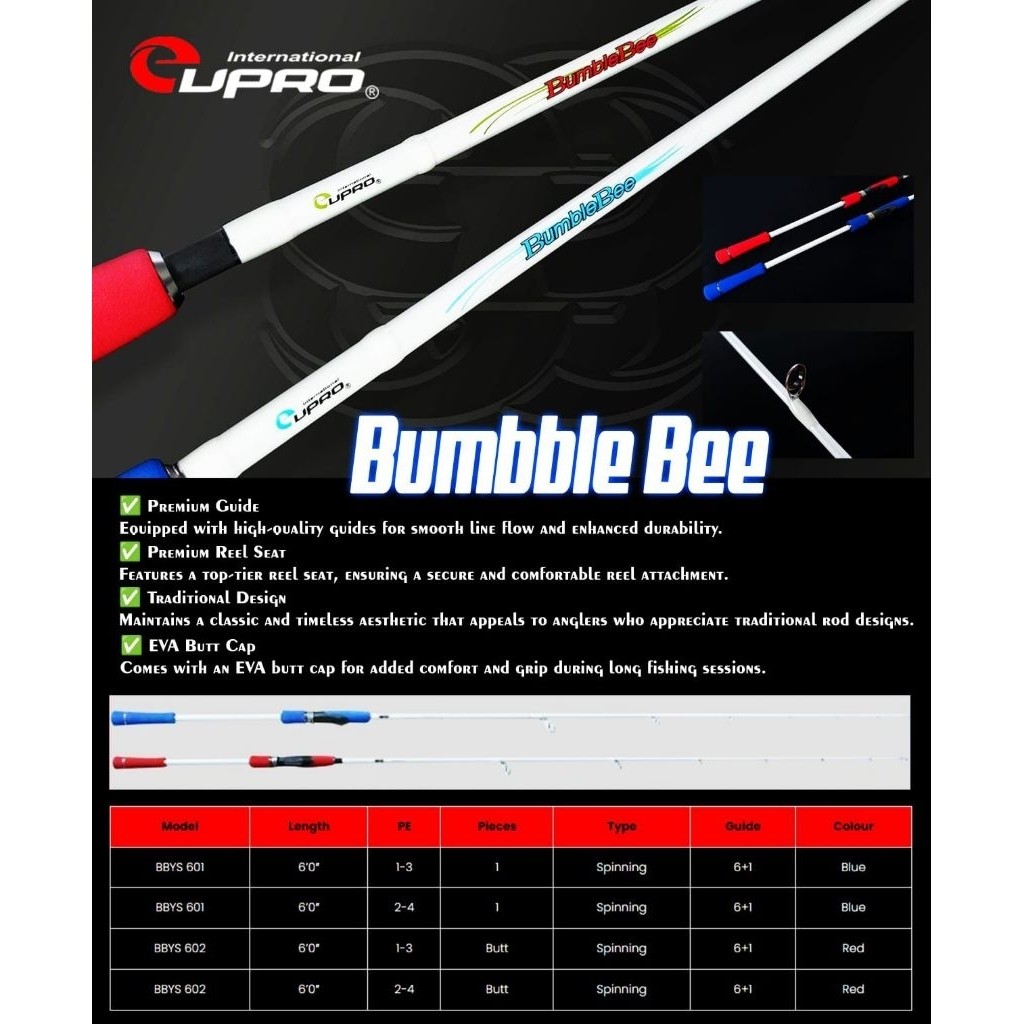 Joran Jig Eupro BUMBLEBEE 6'0 180cm | Spinning | Free Packing