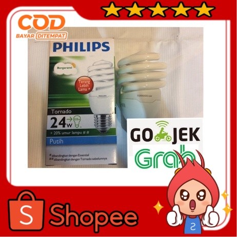 Philips Tornado 24 Watt / Lampu Philips tor 24 Watt Cool Day Light / Philips tornado 24w