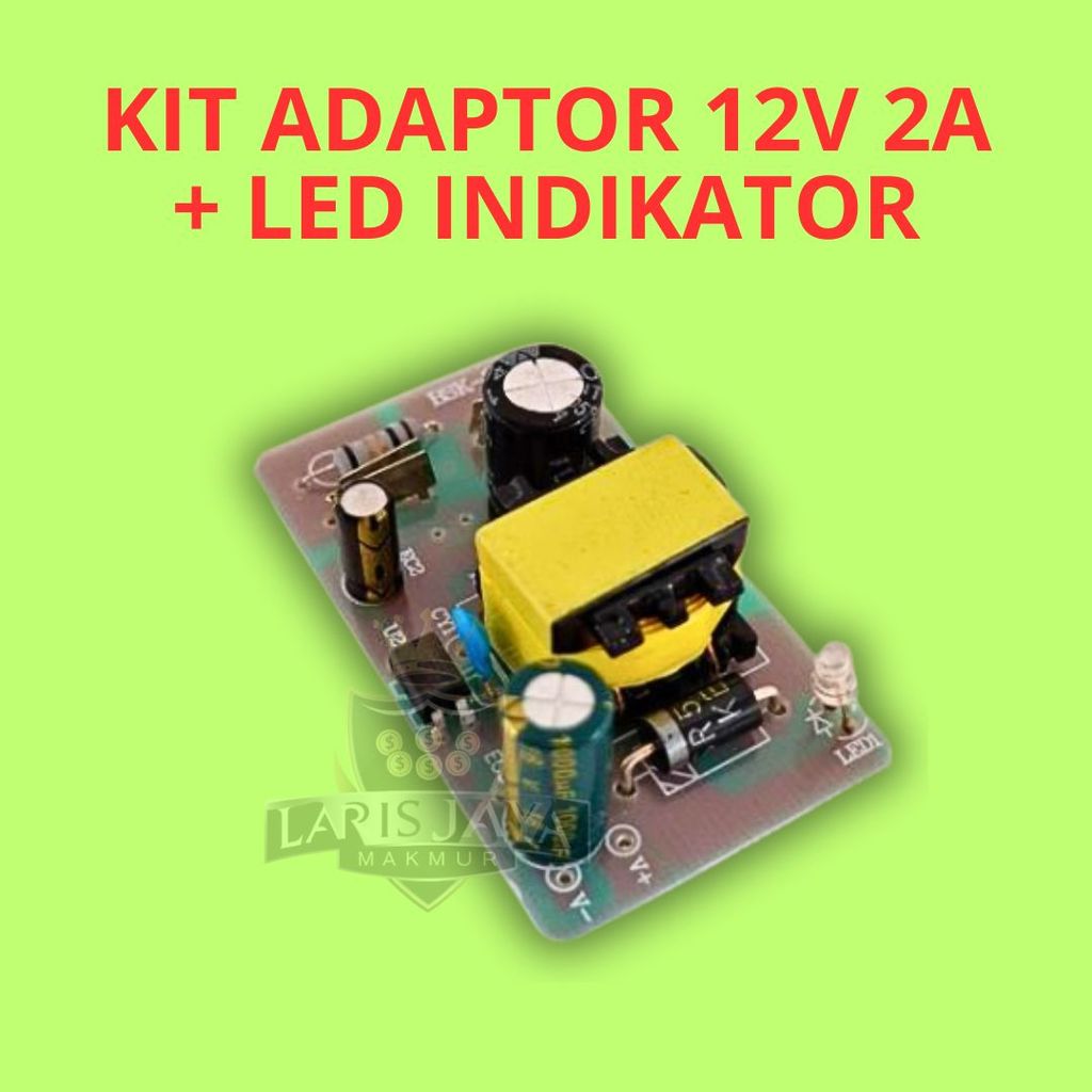 Modul PSU SMPS 12V 2A Input 220V AC Output 12V DC 2A Kit PCB Siap Solder Dengan LED Indikator