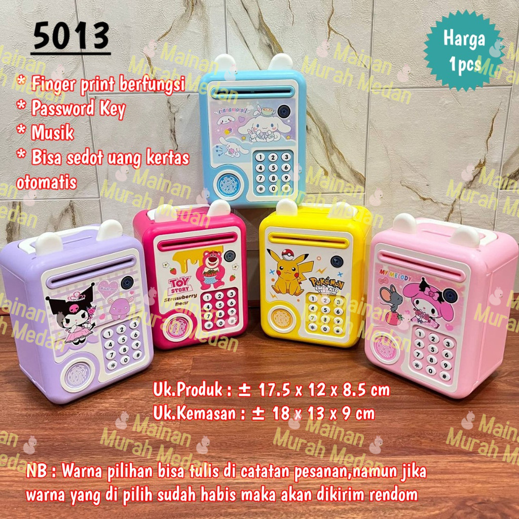 Mainan Celengan ATM Brankas Karakter /ATM Tabungan Uang Anak / Brankas ATM Mainan /  Celengan Anak