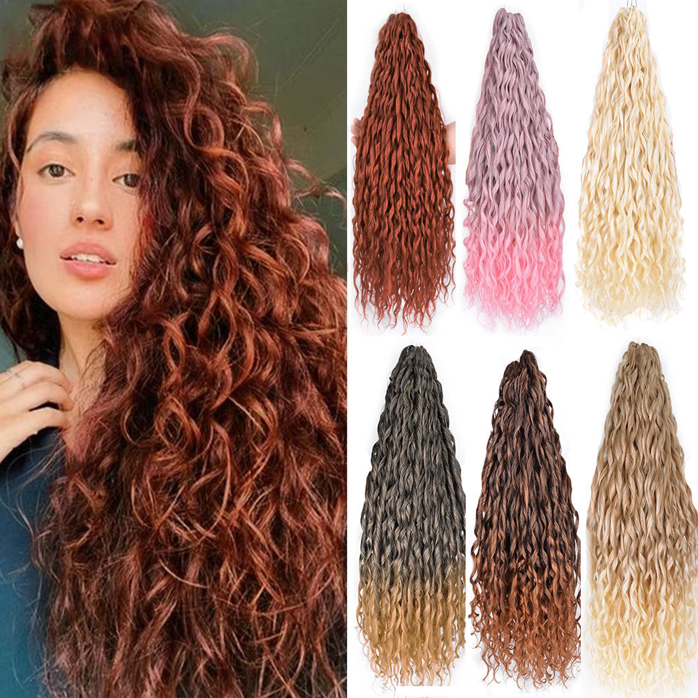 NEW Russian Wig Jessica Wave Crochet Long Curly Hair American Curl Synthetic Big Wave Wig