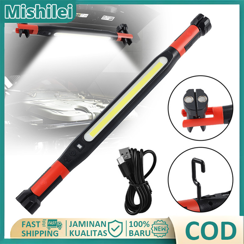 Mishilei Lampu Kerja COB USB Isi Ulang LED Lampu Cordless Lampu Kerja Emergency Worklight Lampu Kerj
