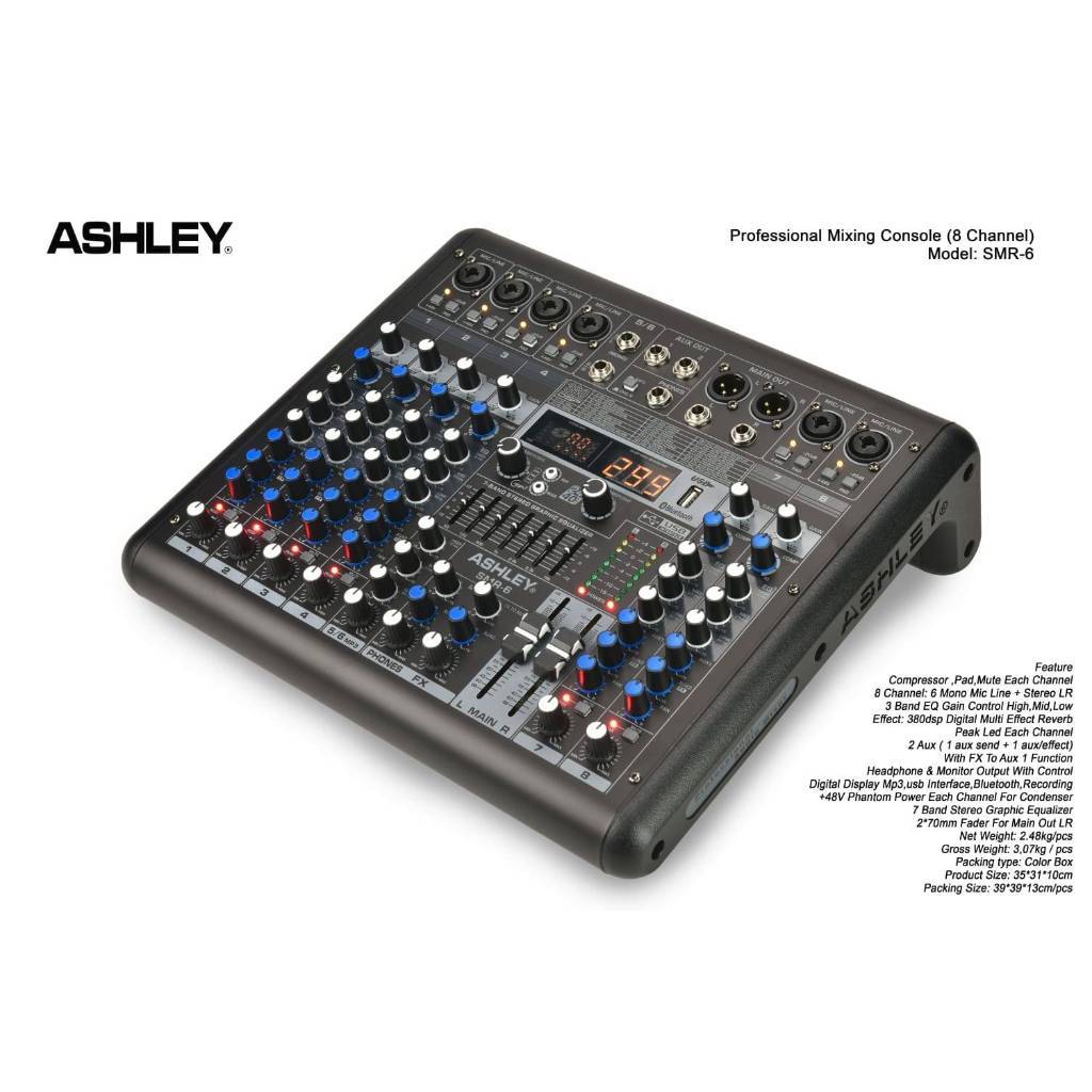 Mixer Audio Ashley SMR6 SMR 6 (6Channel) Original Ashley