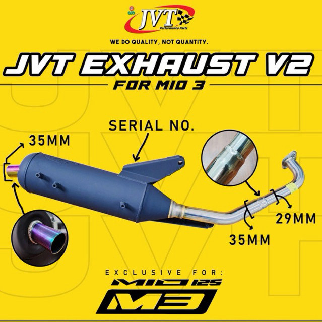 JVT PIPE V2 silent killer for M3 / MIO I 125/ SOUL I 125/ GEAR 125