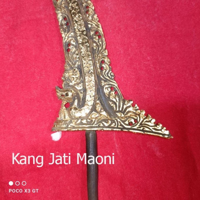 keris mewah panimbal kamarogan kinatah naga rojo Asli Paling Mewah TRE433