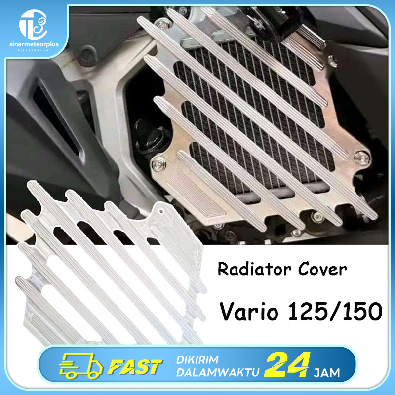 Radiator Cover Alloy CNC Honda Vario150 Vario 125 Coolant Cover 100% Alloy CNC vario radiator cover 