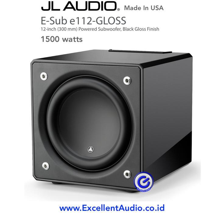 PROMO GASPOLL JL Audio E112 Black Gloss 1500 watt active 12 inch subwoofer - Black Gloss
