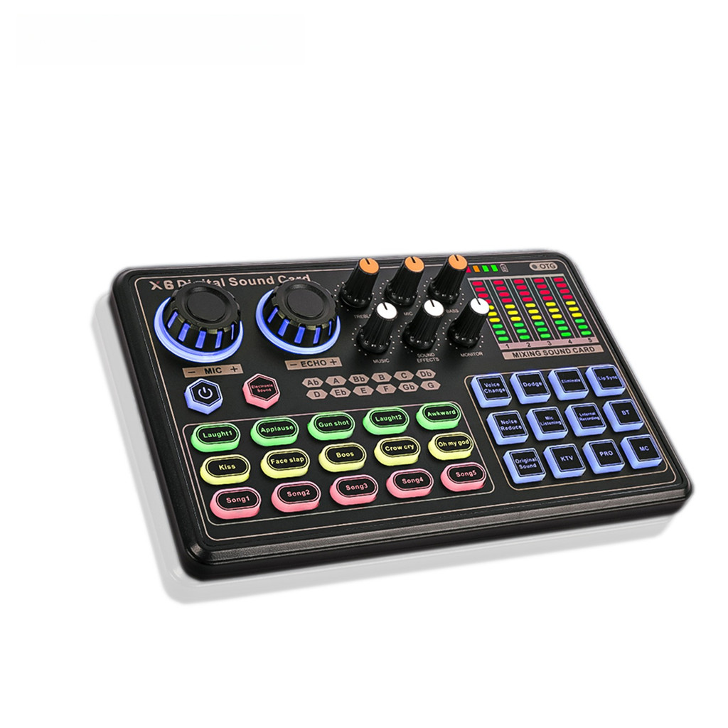 GAX-X6 Live sound card mobile phone live computer USB external sound card network k song anchor soun