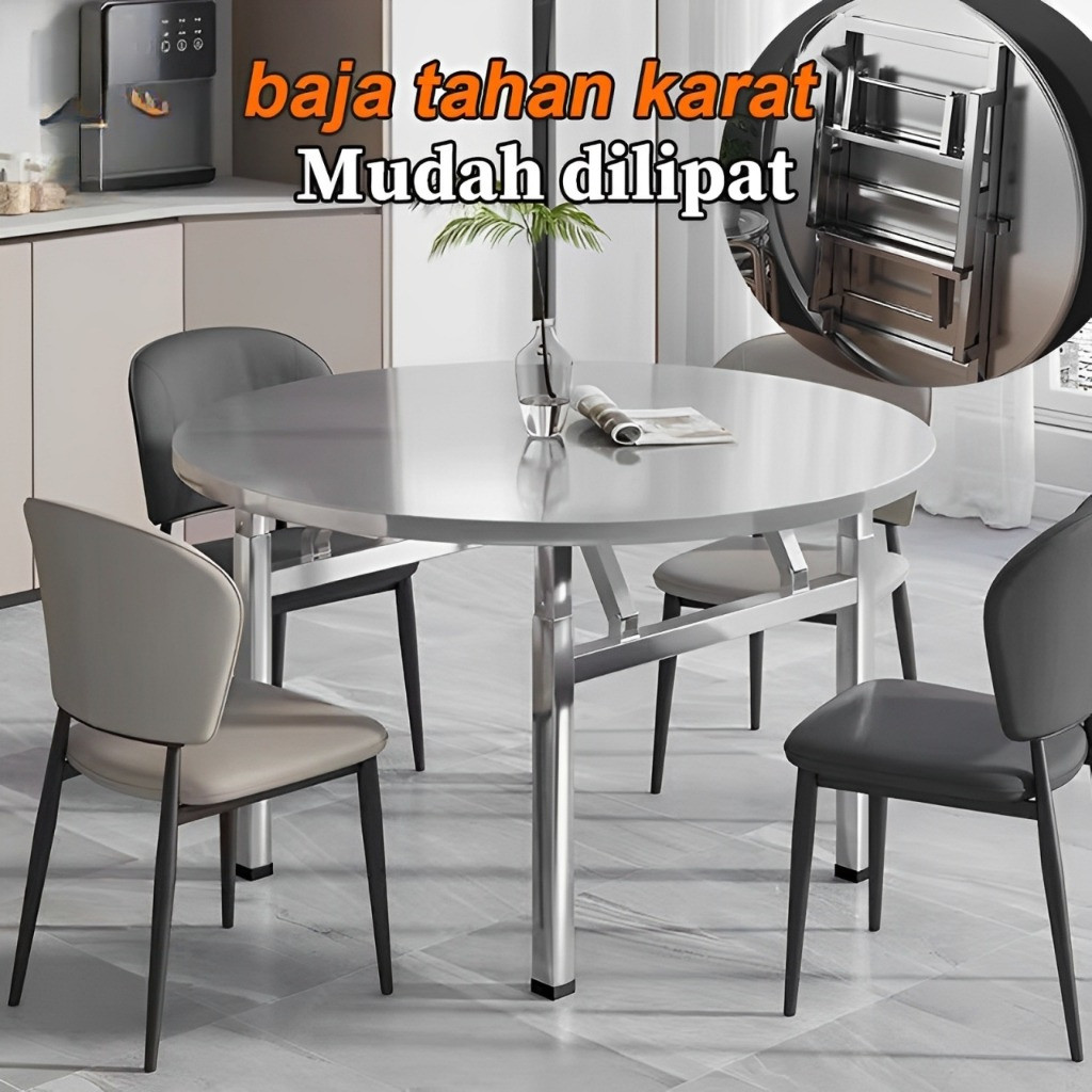 Meja Lipat Meja Makan Lipat Meja Makan Minimalis 2 Kursi Meja Bulat Besi Meja Bar Dapur Lipat