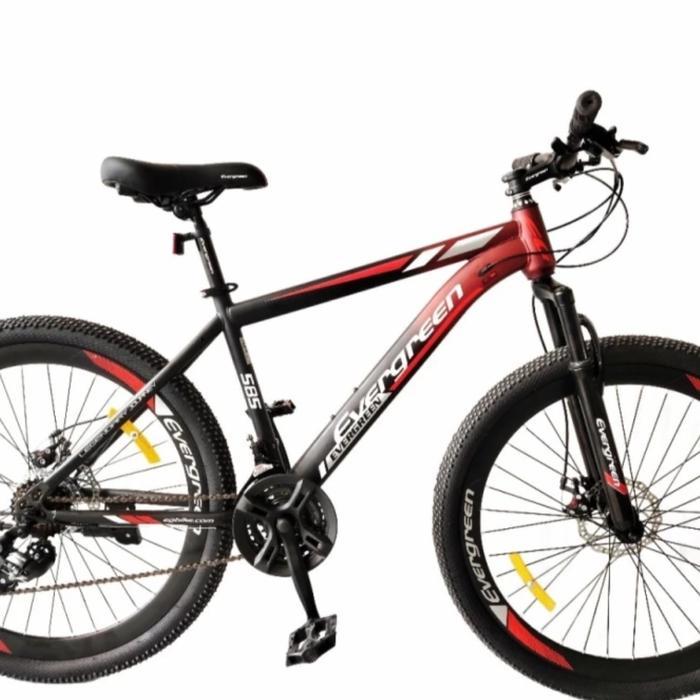 (HARGA PROMO DISKON BESAR) (KHUSUS GOJEK) SEPEDAUNG MTB 27,5" EVERGREEN RANGER 585" 24 SPEED - bicyc