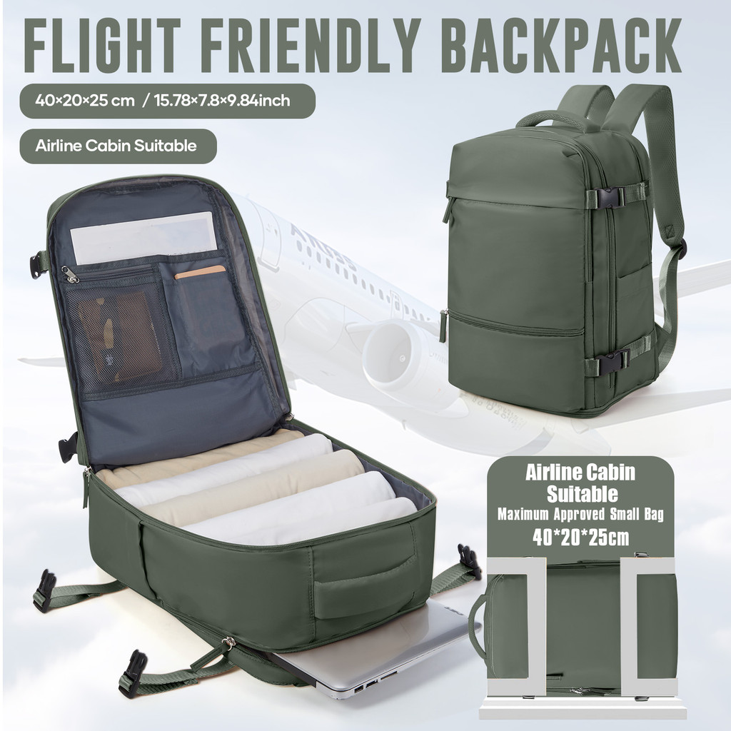 Ryanair 40x20x25 Travel Backpack for Women Men, Carry On luggage Hand Luggage Backpack,  Anti-Theft 