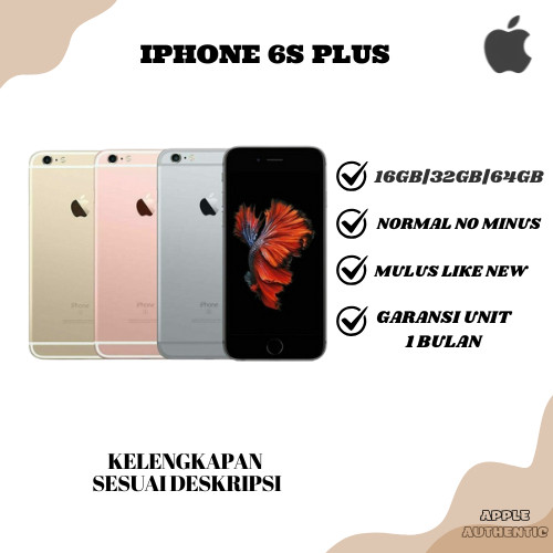 ip batangan no minus 6s plus normal 64gb 16gb second original 100% mulus like new