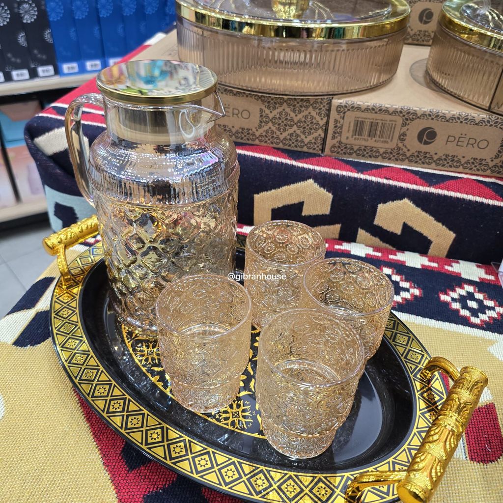 Pero Nova Glass Kettle With Cup Set of 4 - Teko Kaca Premium dengan Gelas Isi 4