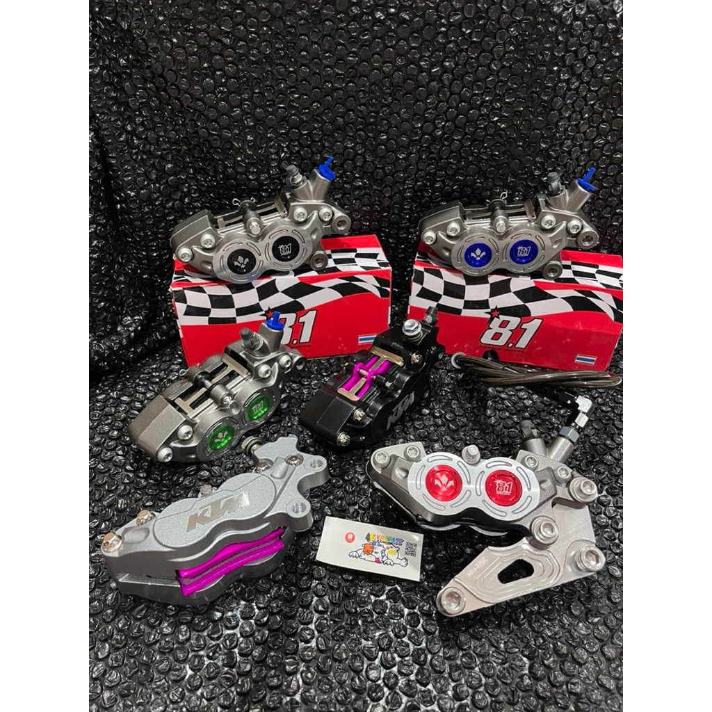 PAKET KALIPER AXIAL BIGPOT 4 PISTON BREKET JUPITER MX NEW MX OLD VEGA ZR VEGA Z NEW, JUPITER ROBOT Z