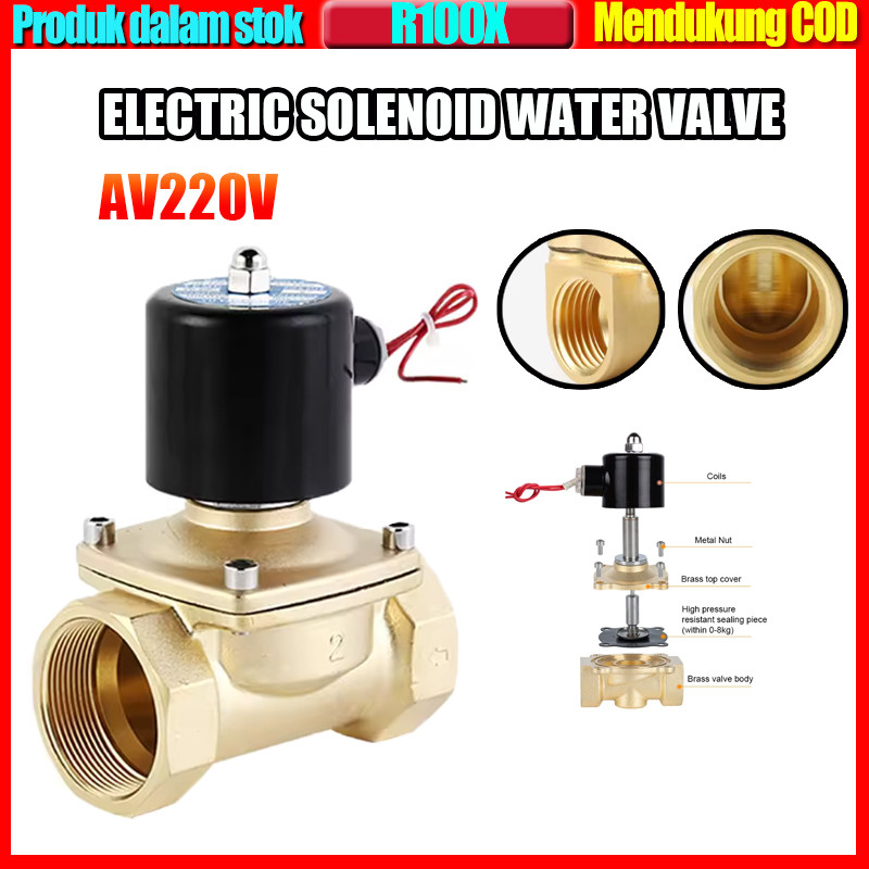 Geerte Selenoid Water Valve Normally Close 220V Cocok Untuk Pompa Air Dan Keran PDAM