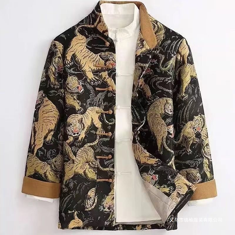 Jaket Gaya Etnik Cetak Serbaguna Gaya Cina Baru