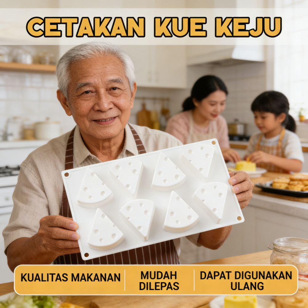 Mould Kue Bentuk Keju DIY Coklat Cheese Cake Puding
