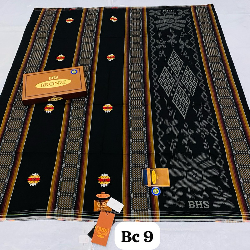 Sarung BHS Classic Songket timbul Bronze BHS Sutra Terlaris (COD/KIRIM BAYAR DITEMPAT)