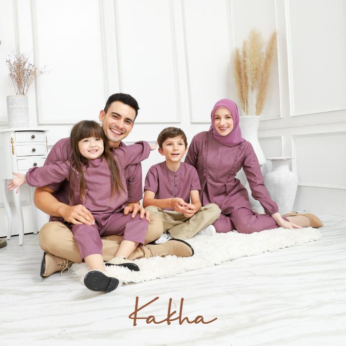 Kakha - Kareem Series (Lilac) -Sarimbit Keluarga Muslim - Set Tunik Ibu, XL
