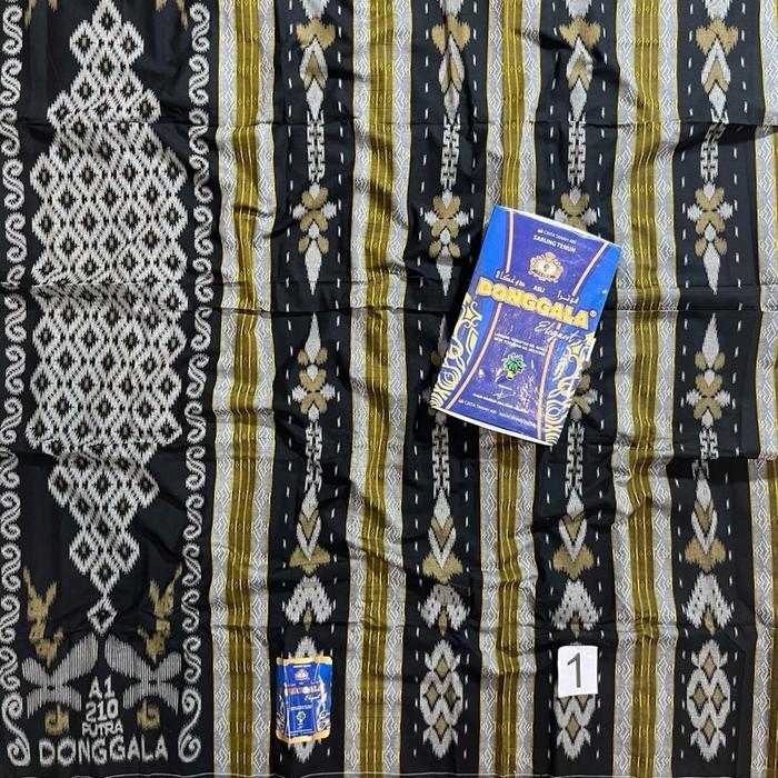 Sarung Donggala Asli Songket Timbul Kembang Elegant Motif Sutra BHS Bahan Rayon Halus A1 210 Uk Dewa