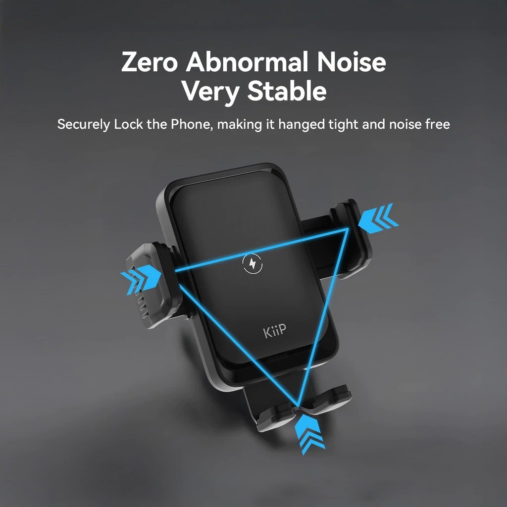 CAR HOLDER WIRELESS KIIP 2 IN 1 WC01 15W Car Mount Wireless Charger Phone Holder Mobil Car Charger 1