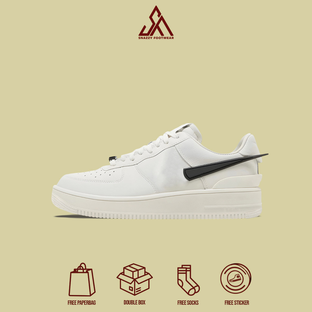 Sepatu Sneakers Nike air force 1 X ambush White Black 100% Original Unisex
