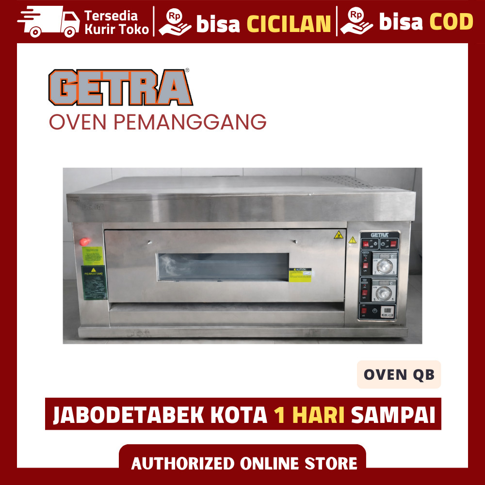 Oven Pemanggang Gas 1 Deck 2 Tray Getra QB Oven Panggang Roti