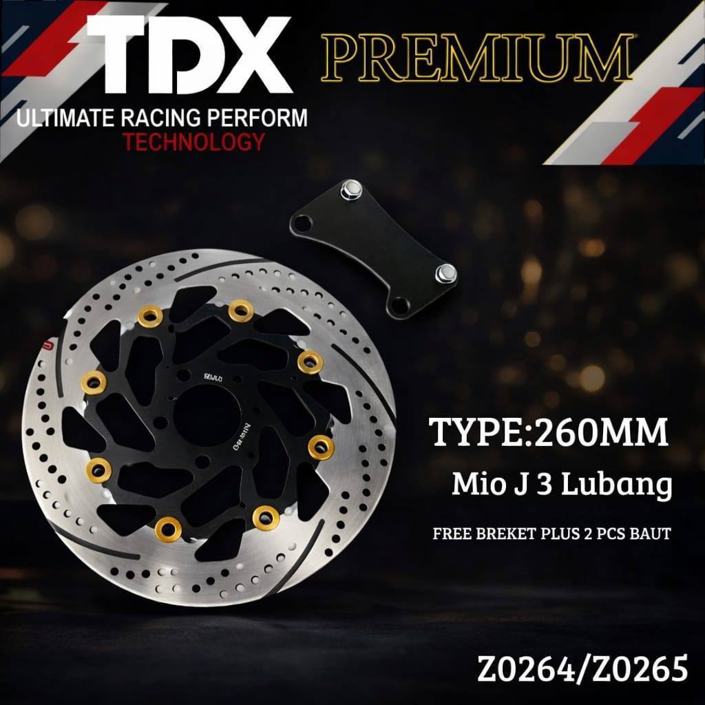 PIRINGAN CAKRAM TDX FLOATING 260MM MIO J PIRINGAN FLOATING TDX 3 LUBANG MIO J MIO M3 MIOGT FINO