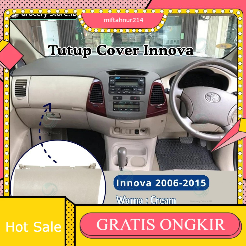 Tutup Laci Dashboard Cover Laci Atas Innova Untuk Toyota Innova 2006 - 2015