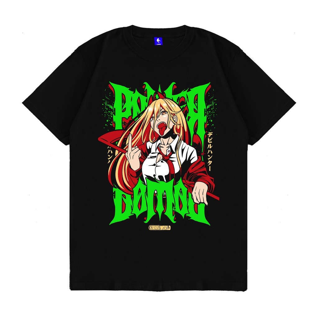 KIZARU KAOS Anime Chainsaw Man POWER UNISEX TEE