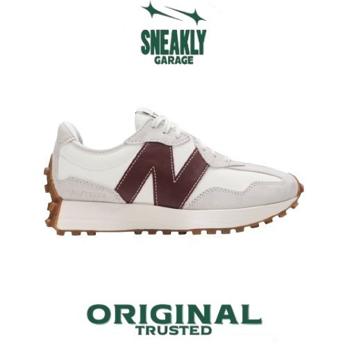 Sepatu New Balance WS327SG X Staud Grey Burgundy  Sneakers Unisex