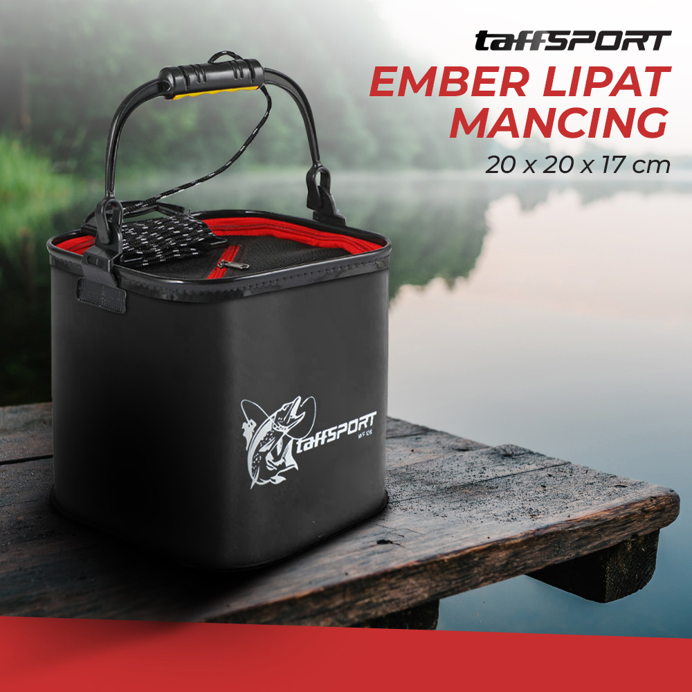 Ember Lipat Mancing Ikan Folding Bucket Handle - Alat Mancing Outdoor Tahan Lama - Ember Ikan Portab