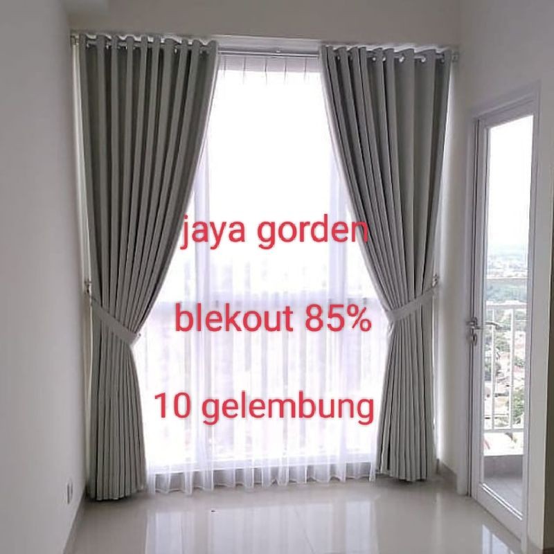 GORDEN BLACKOUT POLOS MODEL SMOKRING 200X250 CM 10 GELEMBUNG