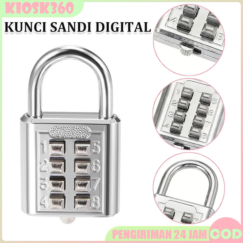 Gembok Kode Tekan Angka / Password Lock Tanpa Kunci / Untuk Tas, Locker, Pintu / Mudah Diatur Ulang 