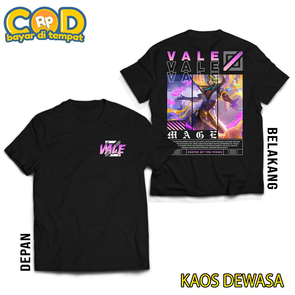 KAOS MOBILE LEGEND VALE KEEPER OF THE WINDS SKIN EPIC - HERO MAGE - KAOS ML VIRAL - DISTRO UNISEX